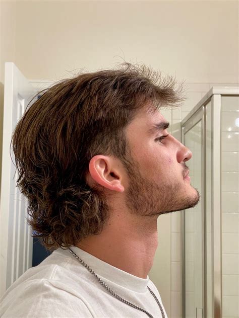 mens mullet straight hair